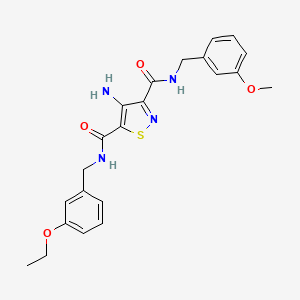 4-amino-N~5~-(3-ethoxybenzyl)-N~3~-(3-methoxybenzyl)-1,2-thiazole-3,5-dicarboxamide