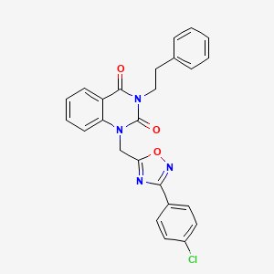 1-((3-(4-chlorophenyl)-1,2,4-oxadiazol-5-yl)methyl)-3-phenethylquinazoline-2,4(1H,3H)-dione