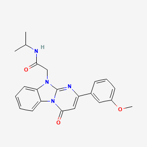 2-[2-(3-methoxyphenyl)-4-oxopyrimido[1,2-a]benzimidazol-10(4H)-yl]-N-(propan-2-yl)acetamide