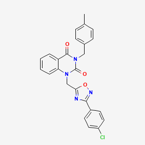 1-((3-(4-chlorophenyl)-1,2,4-oxadiazol-5-yl)methyl)-3-(4-methylbenzyl)quinazoline-2,4(1H,3H)-dione