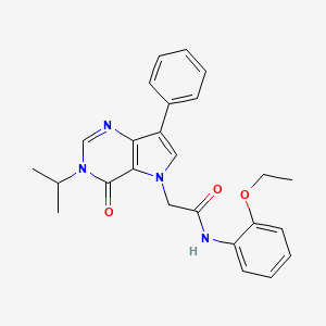 N-(2-ethoxyphenyl)-2-[4-oxo-7-phenyl-3-(propan-2-yl)-3,4-dihydro-5H-pyrrolo[3,2-d]pyrimidin-5-yl]acetamide