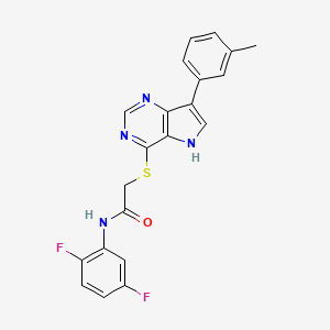 N-(2,5-difluorophenyl)-2-{[7-(3-methylphenyl)-5H-pyrrolo[3,2-d]pyrimidin-4-yl]sulfanyl}acetamide