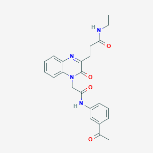 3-(4-{[(3-Acetylphenyl)carbamoyl]methyl}-3-oxo-3,4-dihydroquinoxalin-2-YL)-N-ethylpropanamide