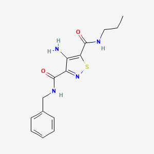 molecular formula C15H18N4O2S B11201197 4-amino-N~3~-benzyl-N~5~-propyl-1,2-thiazole-3,5-dicarboxamide 