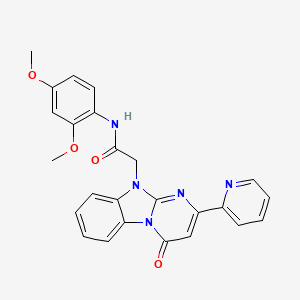 N-(2,4-dimethoxyphenyl)-2-[4-oxo-2-(pyridin-2-yl)pyrimido[1,2-a]benzimidazol-10(4H)-yl]acetamide