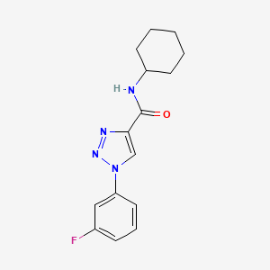 N-cyclohexyl-1-(3-fluorophenyl)-1H-1,2,3-triazole-4-carboxamide