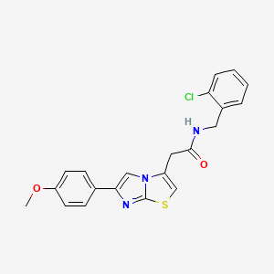 N-(2-chlorobenzyl)-2-(6-(4-methoxyphenyl)imidazo[2,1-b]thiazol-3-yl)acetamide