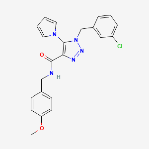 1-(3-chlorobenzyl)-N-(4-methoxybenzyl)-5-(1H-pyrrol-1-yl)-1H-1,2,3-triazole-4-carboxamide