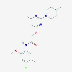 N-(4-chloro-2-methoxy-5-methylphenyl)-2-{[6-methyl-2-(4-methylpiperidin-1-yl)pyrimidin-4-yl]oxy}acetamide