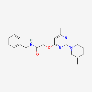 N-benzyl-2-{[6-methyl-2-(3-methylpiperidin-1-yl)pyrimidin-4-yl]oxy}acetamide