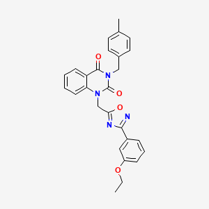 1-((3-(3-ethoxyphenyl)-1,2,4-oxadiazol-5-yl)methyl)-3-(4-methylbenzyl)quinazoline-2,4(1H,3H)-dione