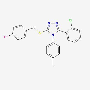 3-(2-chlorophenyl)-5-{[(4-fluorophenyl)methyl]sulfanyl}-4-(4-methylphenyl)-4H-1,2,4-triazole