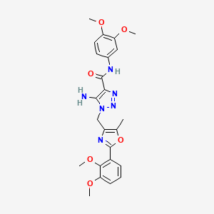 5-amino-N-(3,4-dimethoxyphenyl)-1-{[2-(2,3-dimethoxyphenyl)-5-methyl-1,3-oxazol-4-yl]methyl}-1H-1,2,3-triazole-4-carboxamide