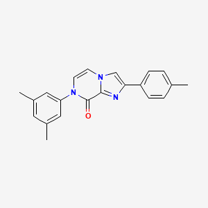 molecular formula C21H19N3O B11201295 7-(3,5-dimethylphenyl)-2-(4-methylphenyl)-7H,8H-imidazo[1,2-a]pyrazin-8-one 