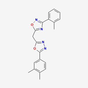 5-{[5-(3,4-Dimethylphenyl)-1,3,4-oxadiazol-2-yl]methyl}-3-(2-methylphenyl)-1,2,4-oxadiazole