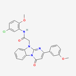 N-(5-chloro-2-methoxyphenyl)-2-[2-(3-methoxyphenyl)-4-oxopyrimido[1,2-a]benzimidazol-10(4H)-yl]acetamide