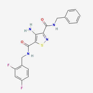 4-amino-N~3~-benzyl-N~5~-(2,4-difluorobenzyl)-1,2-thiazole-3,5-dicarboxamide