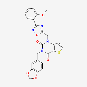 3-(benzo[d][1,3]dioxol-5-ylmethyl)-1-((3-(2-methoxyphenyl)-1,2,4-oxadiazol-5-yl)methyl)thieno[3,2-d]pyrimidine-2,4(1H,3H)-dione