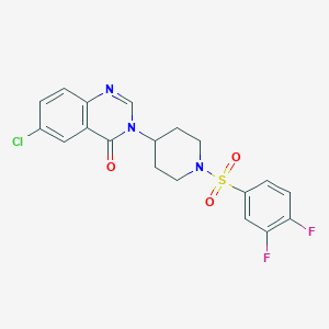 6-chloro-3-(1-((3,4-difluorophenyl)sulfonyl)piperidin-4-yl)quinazolin-4(3H)-one