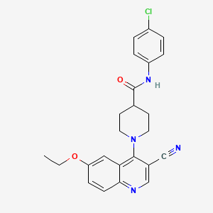 N-(4-chlorophenyl)-1-(3-cyano-6-ethoxyquinolin-4-yl)piperidine-4-carboxamide