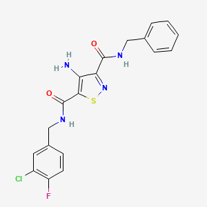 4-amino-N~3~-benzyl-N~5~-(3-chloro-4-fluorobenzyl)-1,2-thiazole-3,5-dicarboxamide