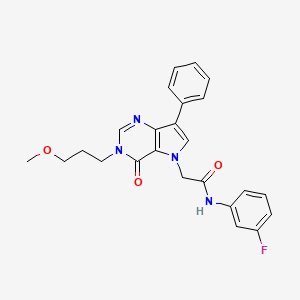 N-(3-fluorophenyl)-2-[3-(3-methoxypropyl)-4-oxo-7-phenyl-3,4-dihydro-5H-pyrrolo[3,2-d]pyrimidin-5-yl]acetamide