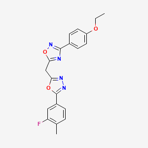 3-(4-Ethoxyphenyl)-5-{[5-(3-fluoro-4-methylphenyl)-1,3,4-oxadiazol-2-yl]methyl}-1,2,4-oxadiazole