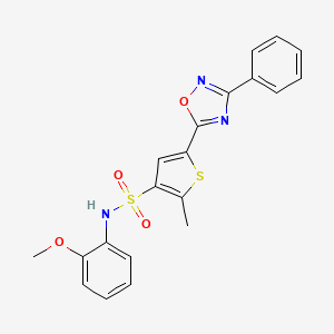 N-(2-methoxyphenyl)-2-methyl-5-(3-phenyl-1,2,4-oxadiazol-5-yl)thiophene-3-sulfonamide