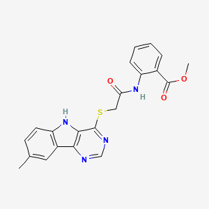 Methyl 2-[2-({8-methyl-5H-pyrimido[5,4-B]indol-4-YL}sulfanyl)acetamido]benzoate