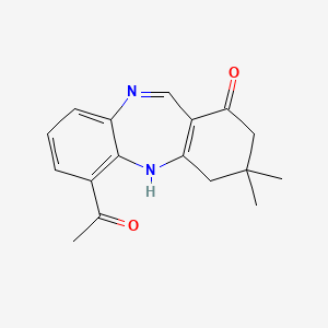 6-acetyl-3,3-dimethyl-2,3,4,5-tetrahydro-1H-dibenzo[b,e][1,4]diazepin-1-one