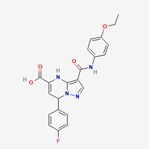 3-[(4-Ethoxyphenyl)carbamoyl]-7-(4-fluorophenyl)-4,7-dihydropyrazolo[1,5-a]pyrimidine-5-carboxylic acid