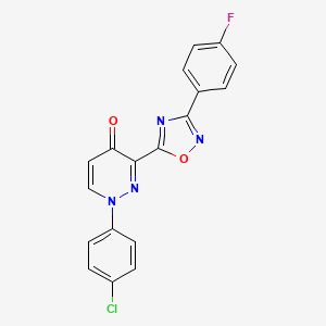 1-(4-chlorophenyl)-3-[3-(4-fluorophenyl)-1,2,4-oxadiazol-5-yl]pyridazin-4(1H)-one