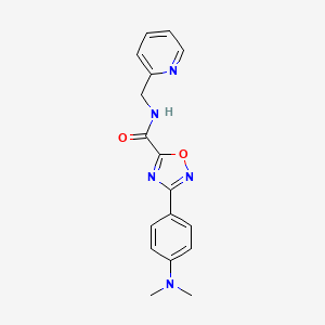 3-[4-(dimethylamino)phenyl]-N-(pyridin-2-ylmethyl)-1,2,4-oxadiazole-5-carboxamide