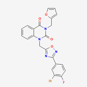 1-((3-(3-bromo-4-fluorophenyl)-1,2,4-oxadiazol-5-yl)methyl)-3-(furan-2-ylmethyl)quinazoline-2,4(1H,3H)-dione