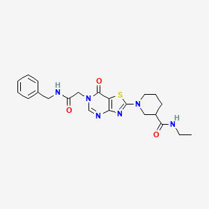 1-{6-[2-(benzylamino)-2-oxoethyl]-7-oxo-6,7-dihydro[1,3]thiazolo[4,5-d]pyrimidin-2-yl}-N-ethylpiperidine-3-carboxamide