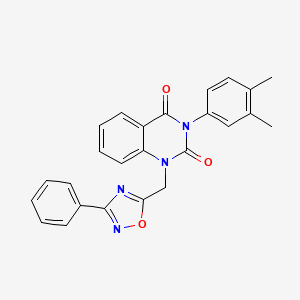 3-(3,4-dimethylphenyl)-1-((3-phenyl-1,2,4-oxadiazol-5-yl)methyl)quinazoline-2,4(1H,3H)-dione