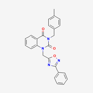 3-(4-methylbenzyl)-1-((3-phenyl-1,2,4-oxadiazol-5-yl)methyl)quinazoline-2,4(1H,3H)-dione