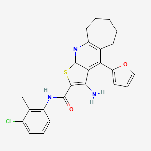 3-amino-N-(3-chloro-2-methylphenyl)-4-(2-furyl)-6,7,8,9-tetrahydro-5H-cyclohepta[b]thieno[3,2-e]pyridine-2-carboxamide