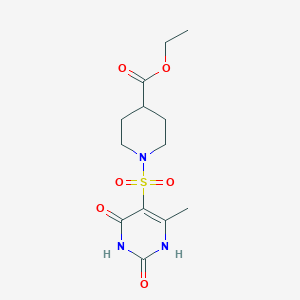 molecular formula C13H19N3O6S B11201701 Ethyl 1-[(6-methyl-2,4-dioxo-1,2,3,4-tetrahydropyrimidin-5-yl)sulfonyl]piperidine-4-carboxylate 