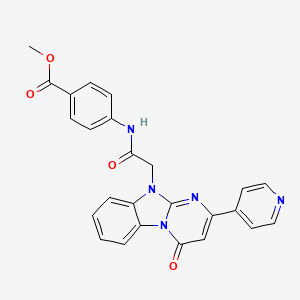 methyl 4-({[4-oxo-2-(pyridin-4-yl)pyrimido[1,2-a]benzimidazol-10(4H)-yl]acetyl}amino)benzoate