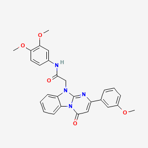 N-(3,4-dimethoxyphenyl)-2-[2-(3-methoxyphenyl)-4-oxopyrimido[1,2-a]benzimidazol-10(4H)-yl]acetamide