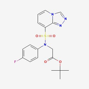 Tert-butyl 2-[N-(4-fluorophenyl)[1,2,4]triazolo[4,3-A]pyridine-8-sulfonamido]acetate