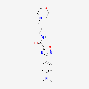 3-[4-(dimethylamino)phenyl]-N-[3-(morpholin-4-yl)propyl]-1,2,4-oxadiazole-5-carboxamide