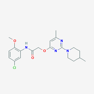 N-(5-chloro-2-methoxyphenyl)-2-{[6-methyl-2-(4-methylpiperidin-1-yl)pyrimidin-4-yl]oxy}acetamide