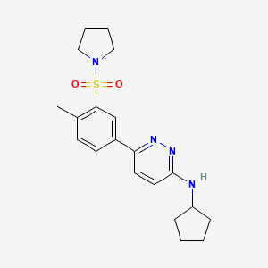 N-cyclopentyl-6-[4-methyl-3-(pyrrolidin-1-ylsulfonyl)phenyl]pyridazin-3-amine