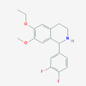 molecular formula C18H19F2NO2 B11201779 1-(3,4-Difluorophenyl)-6-ethoxy-7-methoxy-1,2,3,4-tetrahydroisoquinoline 