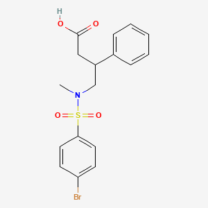 4-[[(4-Bromophenyl)sulfonyl](methyl)amino]-3-phenylbutanoic acid