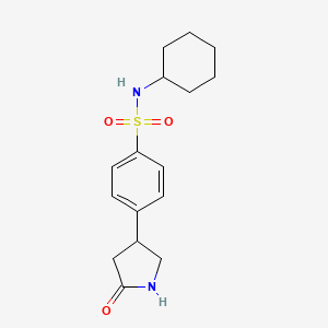 N-cyclohexyl-4-(5-oxopyrrolidin-3-yl)benzenesulfonamide