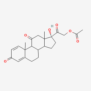 2-{1-hydroxy-9a,11a-dimethyl-7,10-dioxo-1H,2H,3H,3aH,3bH,4H,5H,7H,9aH,9bH,10H,11H,11aH-cyclopenta[a]phenanthren-1-yl}-2-oxoethyl acetate