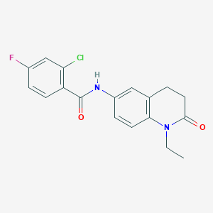 2-chloro-N-(1-ethyl-2-oxo-1,2,3,4-tetrahydroquinolin-6-yl)-4-fluorobenzamide